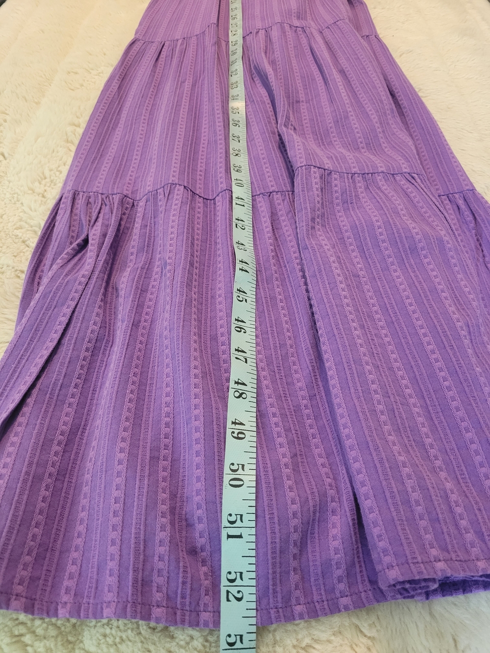 J. Jill Purple Sleeveless Button-Front Tiered Maxi Dress - Picture 12 of 12